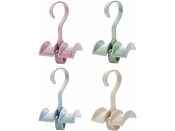 VVJIJILLY Cabide Rotativo Para Malas, Cintos, Gravatas, Lenços 4 Cores , Pack De 4 (rosaazulverdebege)