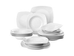 Juego de vajilla Malacasa Julia para 6 personas, 18 piezas, porcelana ecológica, resistente y apta para lavavajillas (OEM)