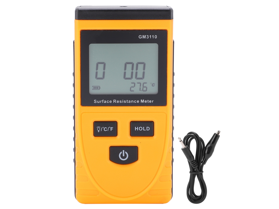 Mímetro De Resistencia Superficial Gm3110 Digital Antiestático Con Pantalla Lcd