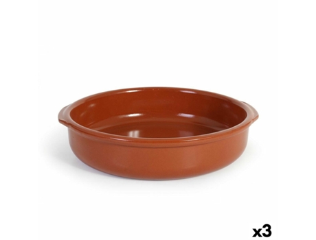 Cazuela AZOFRA Barro cocido 33 x 31,5 x 7,5 cm (3 Unidades)