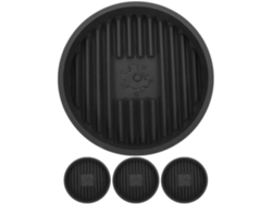 Juego de 4 bandejas con ventosas, soporte universal para ventosas de inodoro, bandejas antigoteo y alfombrillas Slowmoose
