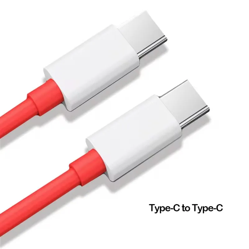 Cable De Carga Rápida Usb-c Pd Warp De 65 W (rojo, 1 M) Para Oneplus