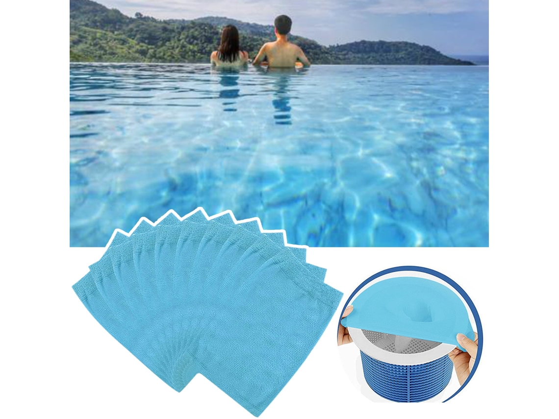 Meias De Malha Fina Para Recolher Os Resíduos Da Piscina.