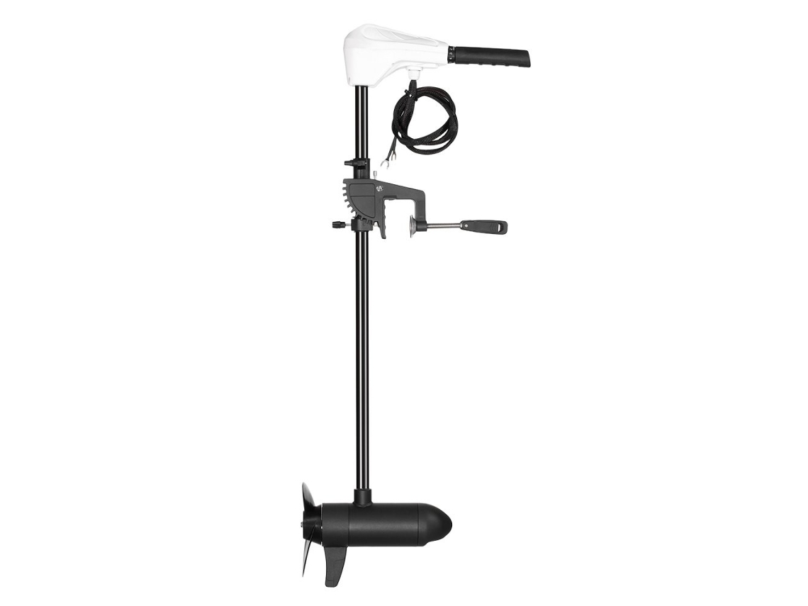Motor fueraborda eléctrico de 12 V con 25 kg de empuje y eje ajustable para embarcaciones pequeñas - Tekmaquinas