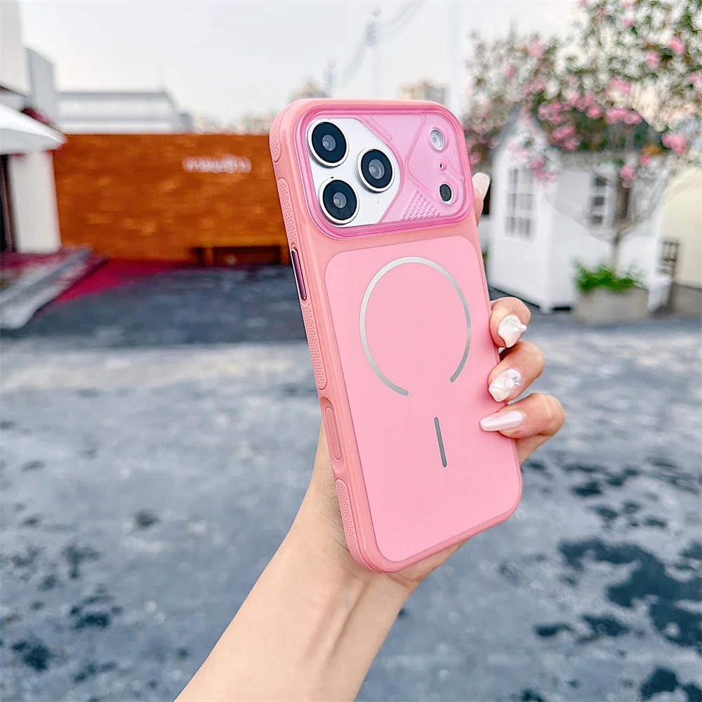 (iphone 17 Pro Max, Rosa) Funda Magnética Para Teléfono, Compatible Con Iphone, Funda Protectora A Prueba De Golpes