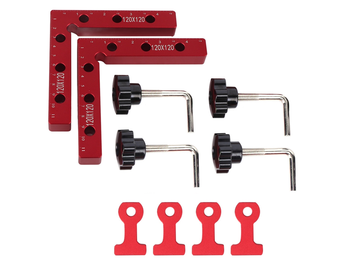 Régua Ângulo Retto Clamp Ferramenta Carpintaria Alumínio Anodizado Ferramenta Fixação Madeira