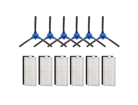 Filtro Hepa de Cepillo Lateral para Robot aspirador Cecotec Conga Excellence 1090, Kit de accesorios de repuesto