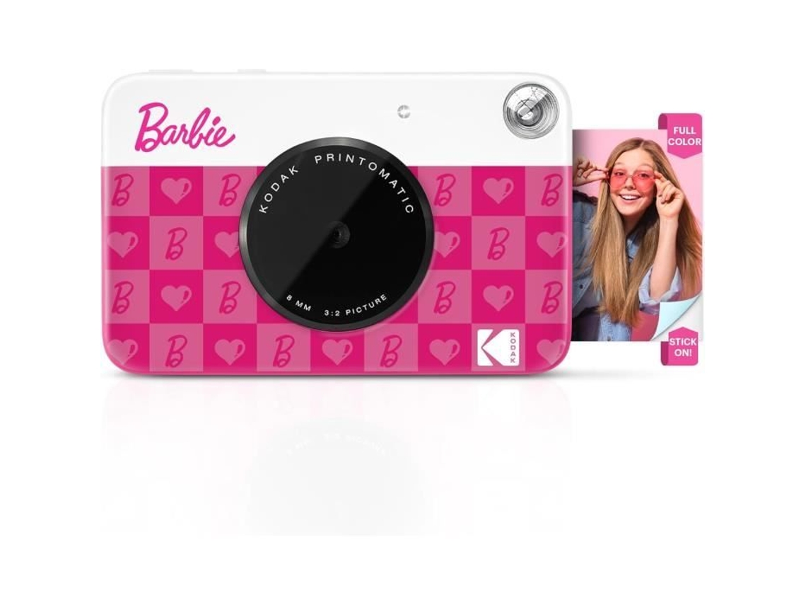 Cámara digital a color Barbie X Kodak Printomatic