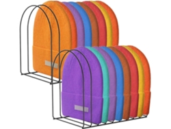 Expositor De Sombreros | Estante Metálico De 2 Piezas Para Gorras, Ideal Para Mesa, Invierno, Hogar,
