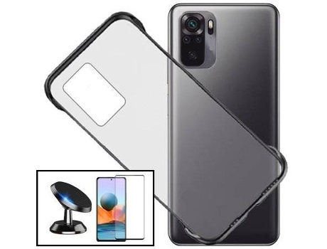 Kit Carcasa + Protector de Pantalla Xiaomi Redmi Note 10 PHONECARE Transparente / Negro