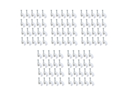 100 Clips De Acero Con Clavo De 5 Mm Para Fijación De Cables Redondos, Organización De Cables Y Montaje En Pared.