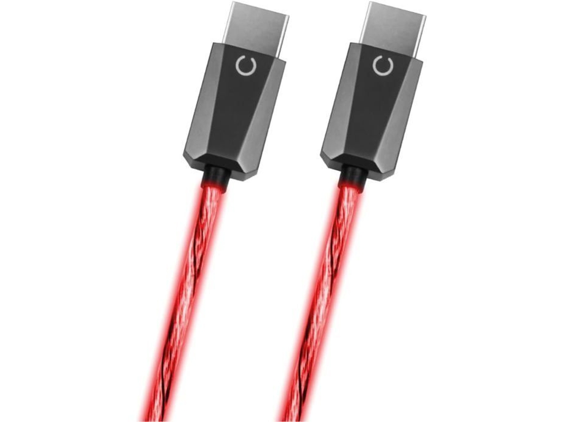 Cable HDMI Konix LED rojo de 1,2 m para PC, PS5, Switch 2 y Xbox Series X|S