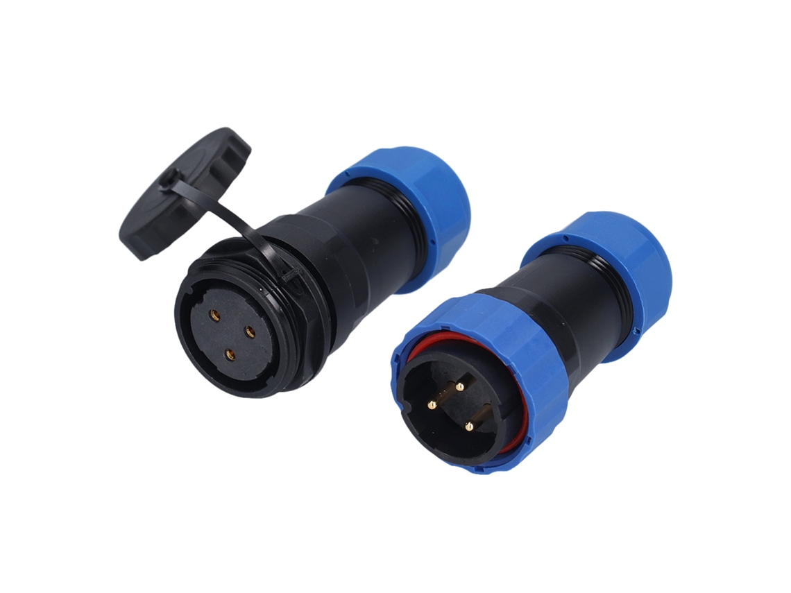 Conector aéreo impermeable de 3 pines macho Hembra Antioxidante SP28 IP68 Amplia aplicación