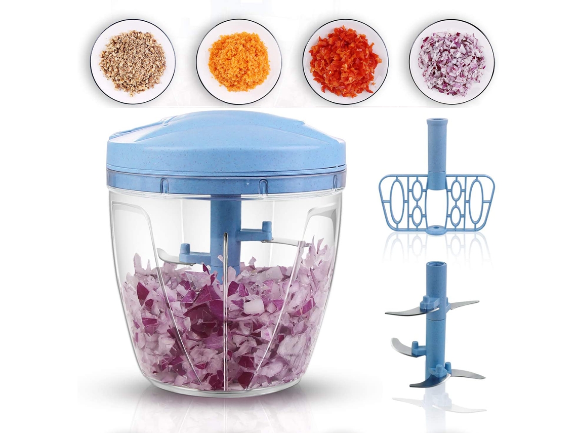 Procesador De Alimentos Manual, Innovación Que Ahorra Tiempo Y Esfuerzo En Tu Cocina, Máquina Para Hacer Puré De Ajo, Picadora De Verduras Con Cuchill