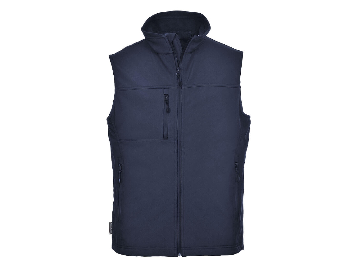 Chaleco Softshell de 3 capas Portwest, Ligereza y comodidad / Azul marino / L