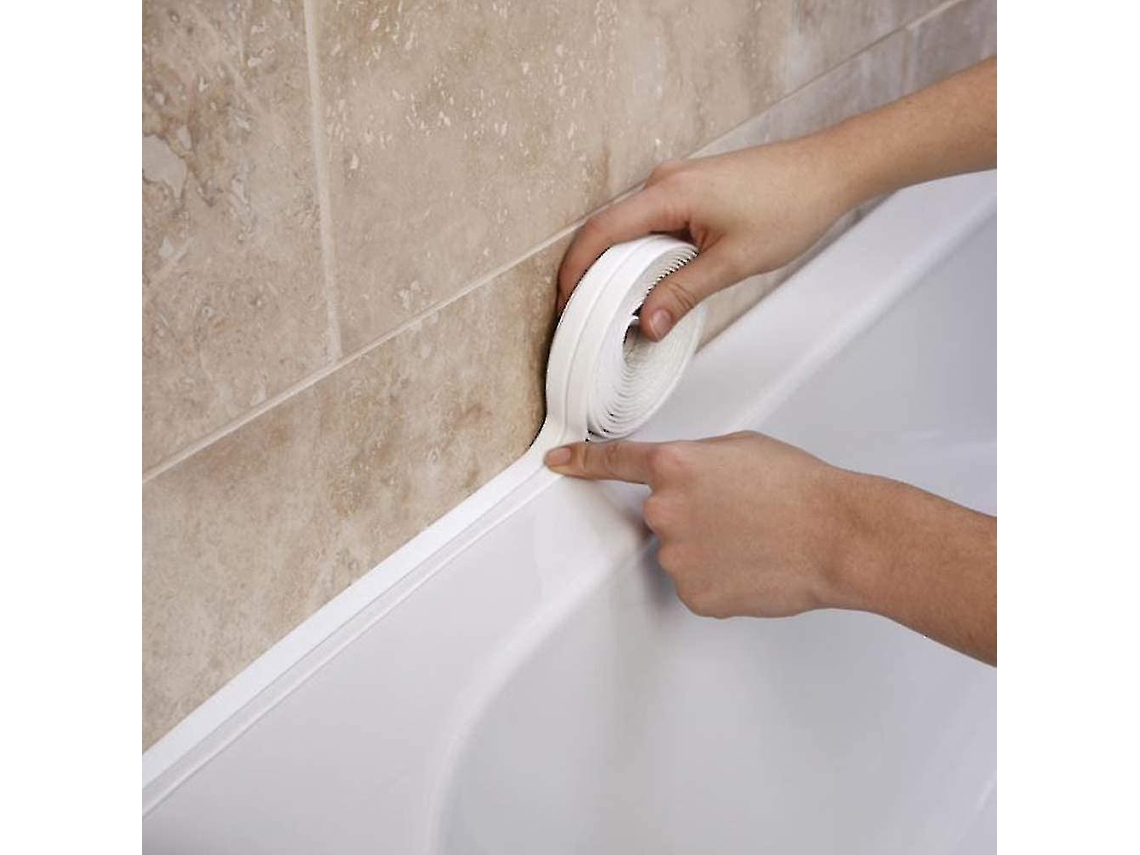 Cinta Impermeable Adhesiva Blanca Antihongos Para Baño, Cocina Y Grietas, 3.8cm X 3.2m, Material Pvc Duradero Yaying-hao