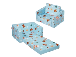 VEVOR 2 en 1 Sofá Infantil Plegable de Dibujos Animados 1040 x 580 x 320mm Azul