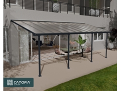 CANOPIA Feria Pérgola Cobertor de Terraza Aluminio 3X7,30 m Gris