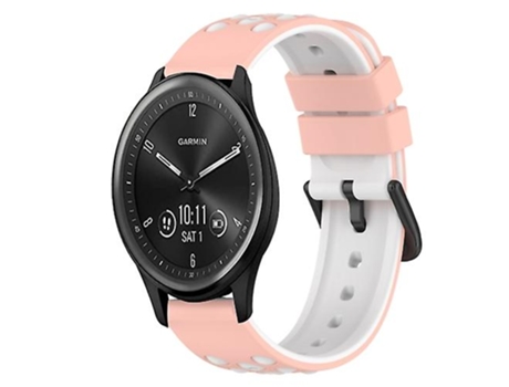 Correa De Reloj Inteligente Para Garmin Vivomove Sport, Correa De Reloj De Silicona Bicolor, Blanco Y Negro, 20Mm VENISYMLIS