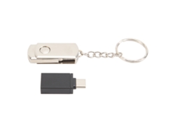 Unidad Flash Usb De Alta Velocidad Usb 2.0 Con Llavero Para Pc Portátil Plata 128gb