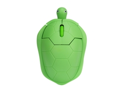 YIZHOOD Lindo Dibujos Animados Inalámbrico Mini Tortuga Gaming Mouse 1600DPI 2.4G Ratón Inalámbrico USB con Cable para Notebook Verde