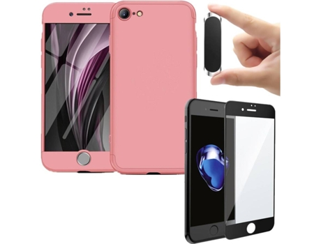 Carcasa, Protector y Soporte iPhone 8 Slim armor 360º Rosa