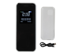 Mini Teléfono Portátil Para Niños Con 2 Tarjetas Sim, 32 Mb + 32 Mb De Memoria, Batería De 2600 Mah Y Tarjeta De Memoria - Azul