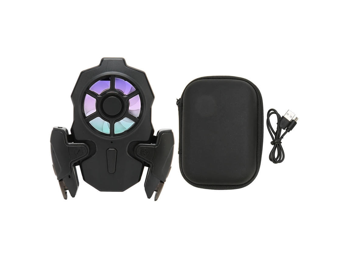 Controlador De Jogo Móvel Ak03 Resfriador Portátil Para Iphone E Android Com Ventilador Rgb 3 Velocidades