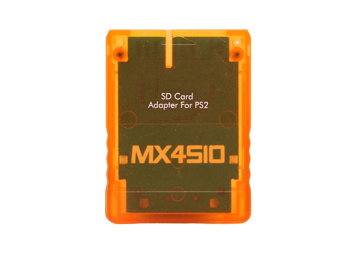Adaptador De Tarjeta Sd Para Tarjeta De Memoria Ps2 Plug And Play Naranja Transparente