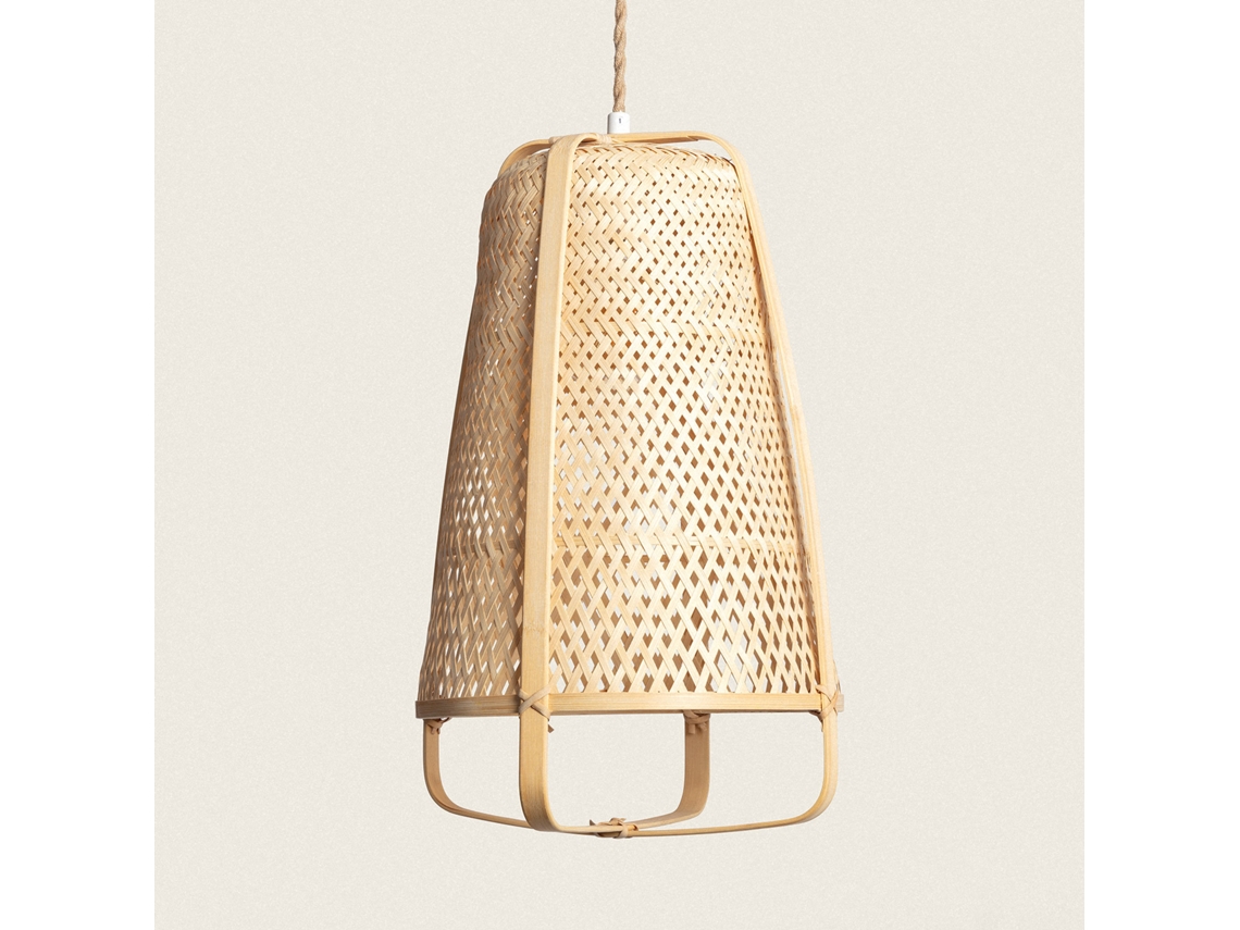LEDKIA Lámpara Colgante Bambú Borde Natural