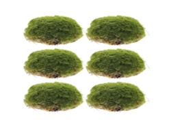 Secfou 6 Piezas De Piedras Artificiales Cubiertas De Musgo, Hechas De Espuma Y Plástico, Decoración Decorativa Para