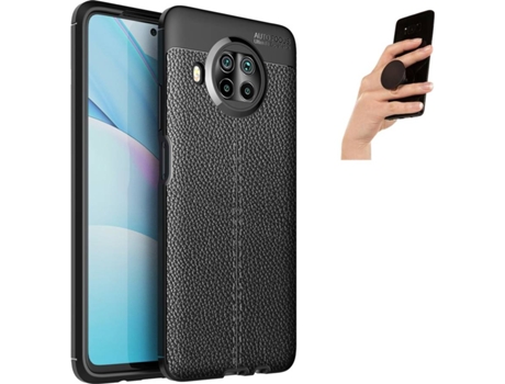 Carcasa y Popsocket Xiaomi Mi 10T Lite Rugged Leather Negro