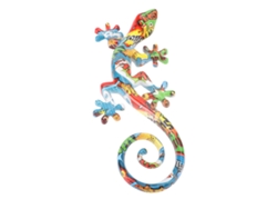 Baok-adorno Colgado De Gecko De Resina Com Cores Vibrantes Para Parede Decorativa Em Portão E Balanda