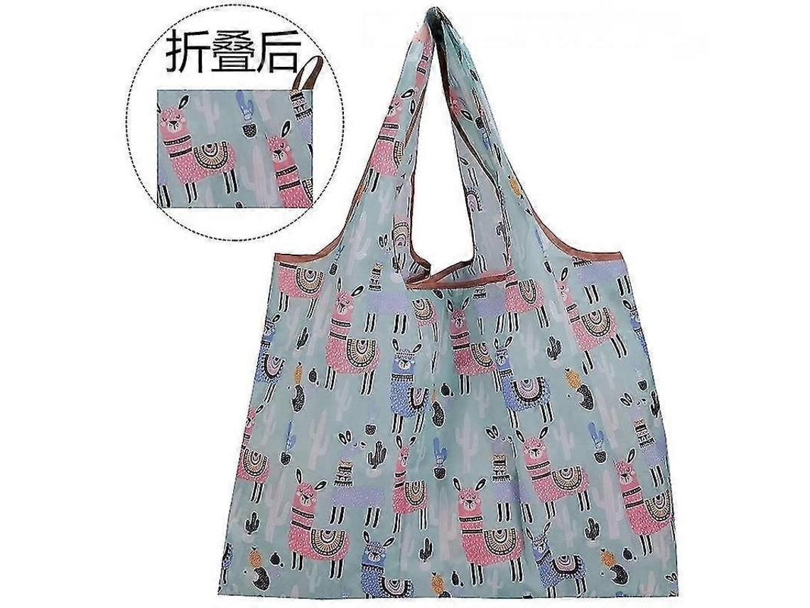 Bolsa de compras grande reutilizable, bolso de hombro para mujer con bolsillo, soporta hasta 22,7 kg (50 lb), plegable, ecológico y lavable.
