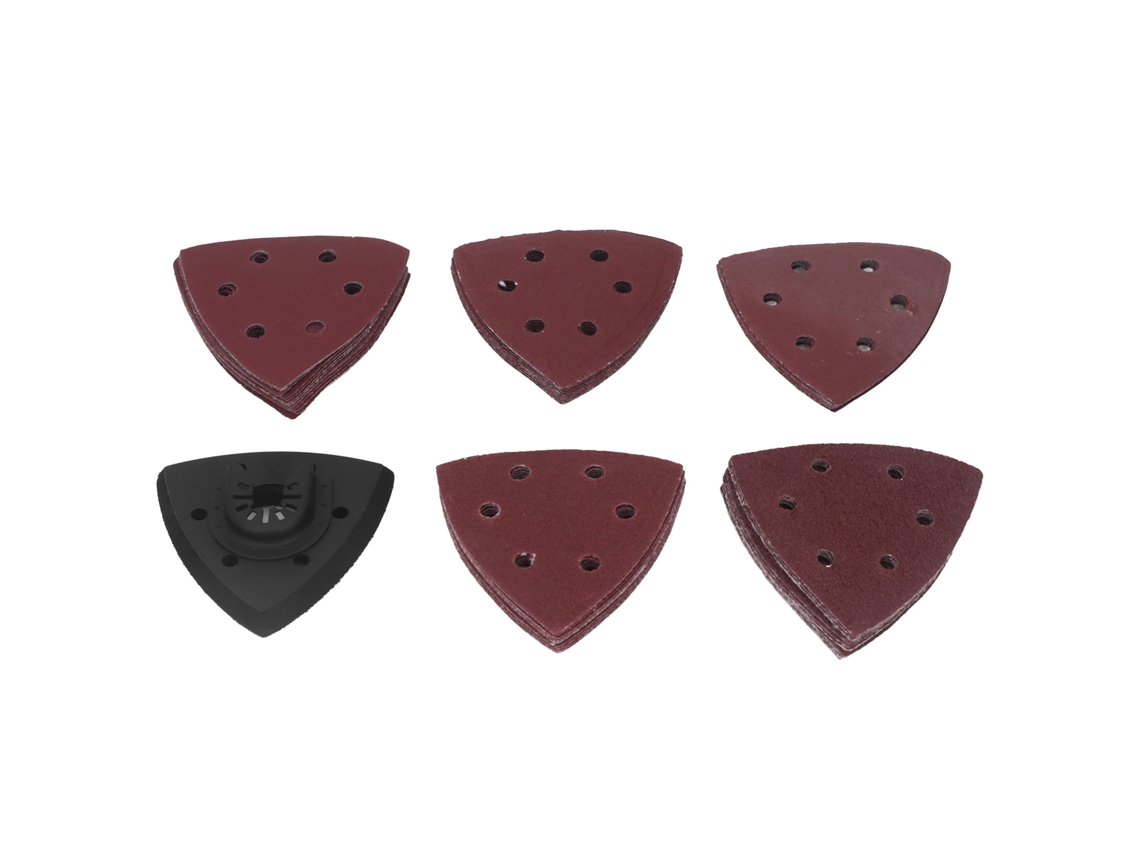 Kit De 51 Discos De Lijado Triangulares De 3,5 Pulgadas Con 6 Orificios Para Madera Y Metal, Herramientas Oscilantes.