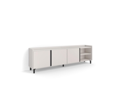 Mueble Tv, Televisión, 207x35x61cm, Para Tv Hasta 80", Diseño Industrial, Beige