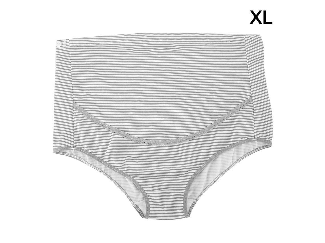 Ats-ropa Interior Maternidad De Algodón De Cintura Alta Con Elevación De Panza, Gris, Talla Xl