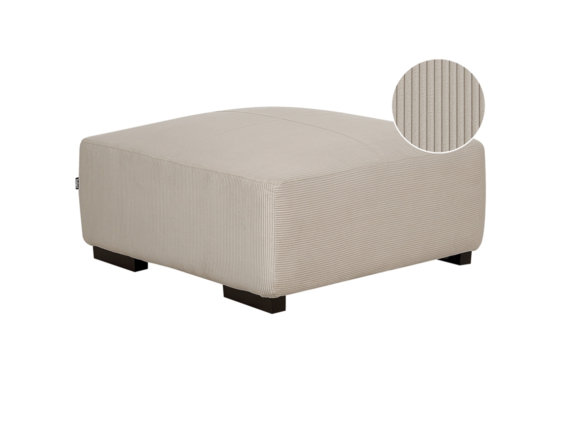 Otomana BELIANI Lungo de Pana Beige 80x80x35