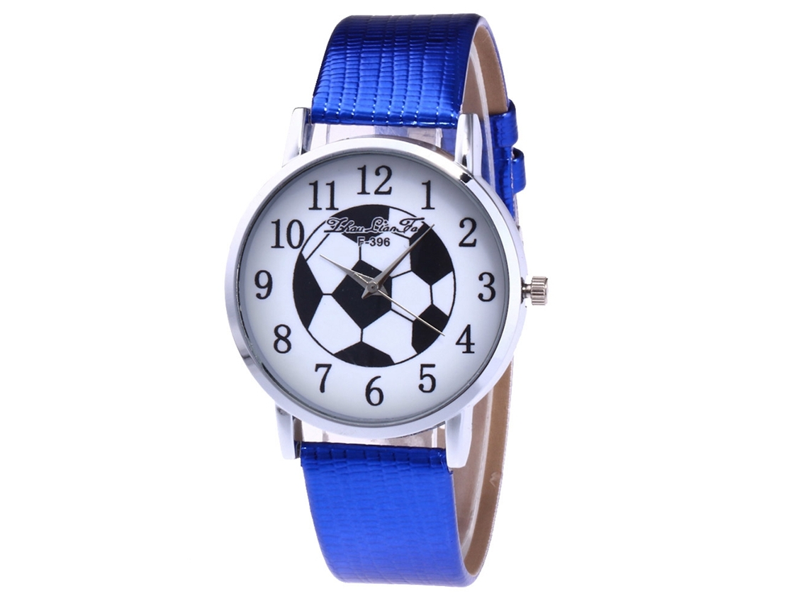 Reloj De Pulsera De Cuarzo Para Mujer Con Correa De Piel Sintética, Estilo Sencillo, Azul.