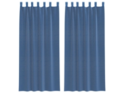 Maison Exclusive - Cortinas De Voile Con Trabillas, 2 Unidades, Azul Marino, 140x225 Cm
