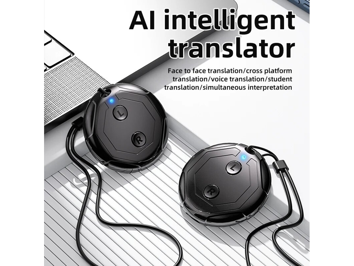 Traductor inteligente K18 con inteligencia artificial, traducción multilingüe, interpretación simultánea multiplataforma, máquina de traducción portátil de larga duración