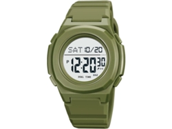 Impermeable 50atm Cronógrafo Ligero Impermeable Silicona Reloj De Pulso Con Correa Verde Yuysan