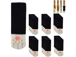 24 Protectores Antivuelco Para Sillas Con Forma De Pata De Gato Para Suelos De Madera - Lindos