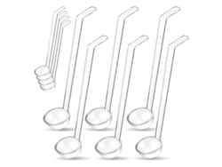 10 Cucharones Pequeños De Plástico Transparente 1.2oz Para Salsas, Ensaladas Y Servicios En Fiestas Transparente