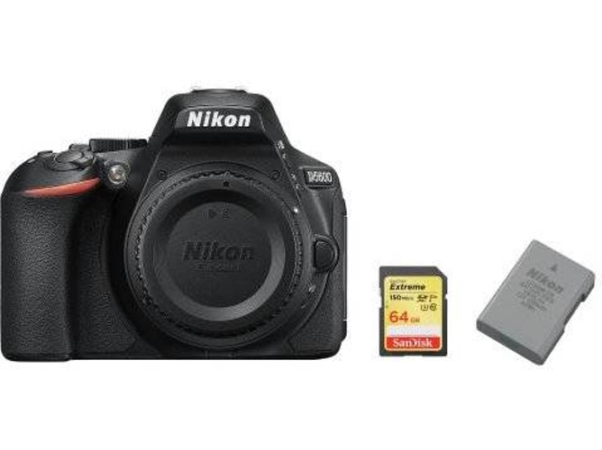 Kit Cámara Réflex NIKON D5600 + SD 64GB + EN-EL14A