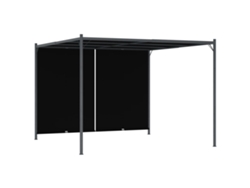 Pérgola de jardín con techo retráctil de 3 x 3 m, color antracita, DKD Home Decor