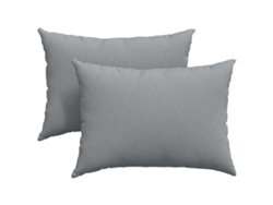 Cojines De Sofá 2 Uds Gris Claro 70 X 50 Cm Tela