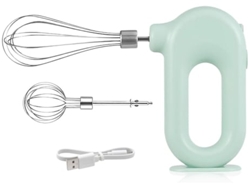Batidora de mano eléctrica inalámbrica, batidora de huevos recargable por USB Henten Home (verde)