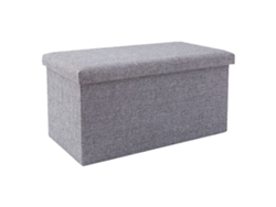 Reposapiés plegable de tela con almacenamiento, banco multifuncional para sala de estar y dormitorio.