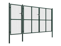 Maison Exclusive - Puerta De Jardín De Acero 400 X 200 Cm Verde